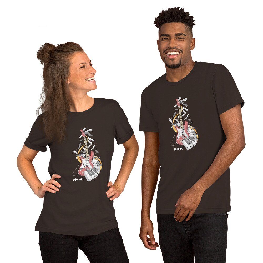 Camiseta Meraki oscura de manga corta unisex - Hacer algo con alma, creatividad - Imagen 3
