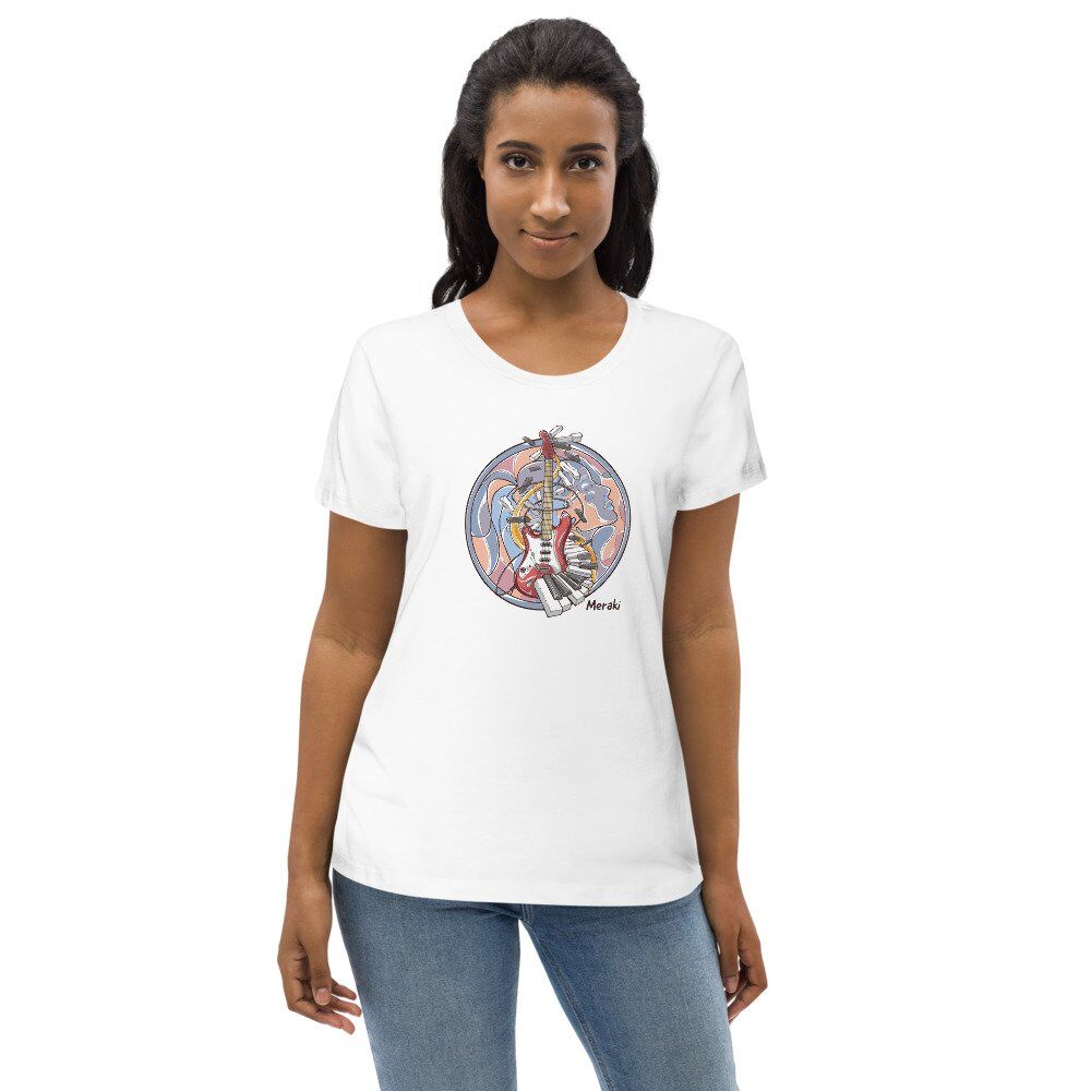 Camiseta Meraki ecológica ajustada para mujer - Hacer algo con alma, creatividad - Imagen 2