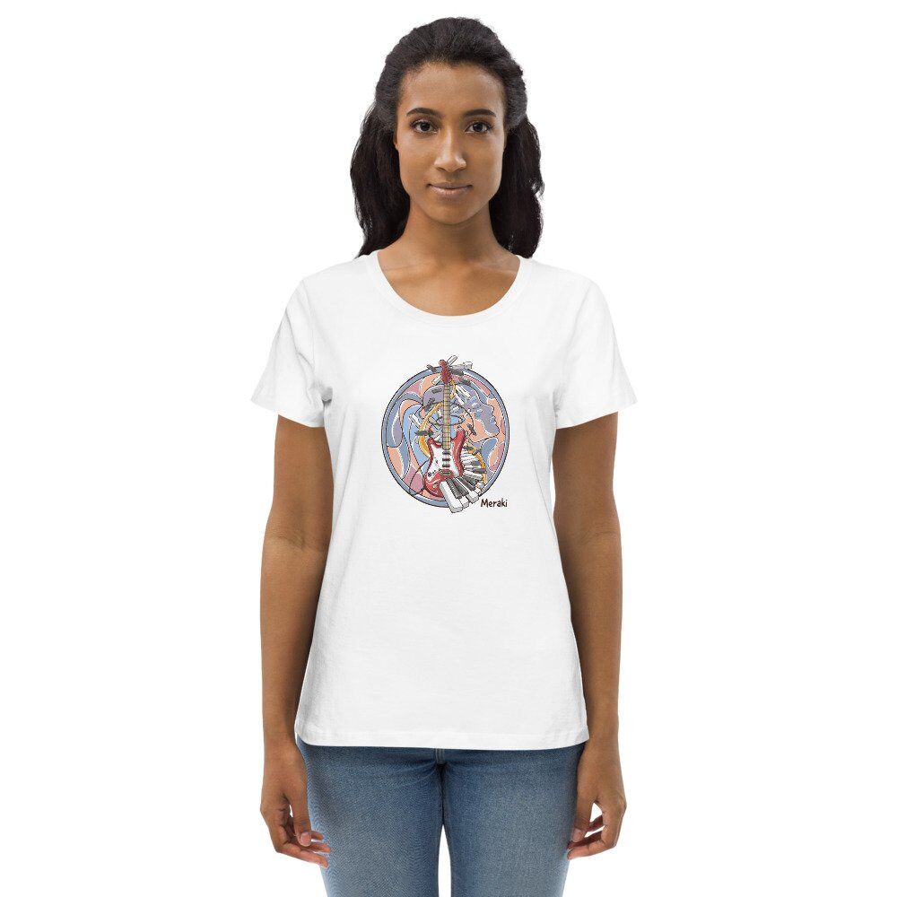 Camiseta Meraki ecológica ajustada para mujer - Hacer algo con alma, creatividad