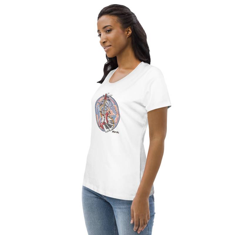 Camiseta Meraki ecológica ajustada para mujer - Hacer algo con alma, creatividad - Imagen 3