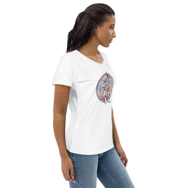 Camiseta Meraki ecológica ajustada para mujer - Hacer algo con alma, creatividad - Imagen 4