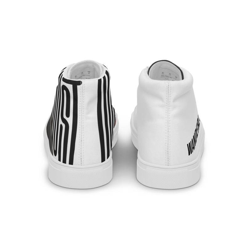 Zapatillas de lona Wanderlust de caña alta para hombre - Pasión por viajar - Imagen 7