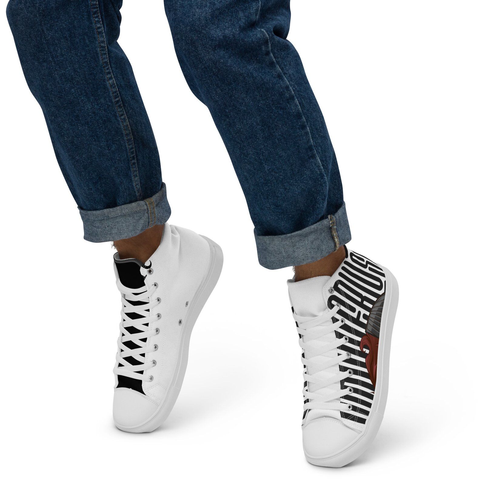 Zapatillas de lona Wanderlust de caña alta para hombre - Pasión por viajar - Imagen 2