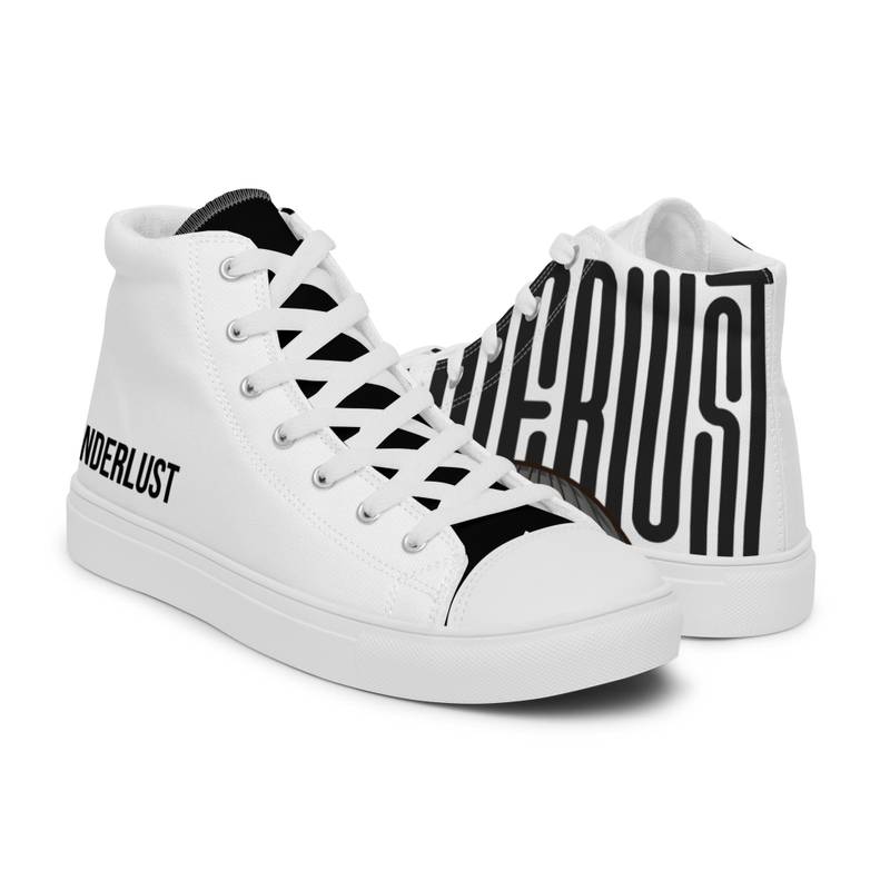 Zapatillas de lona Wanderlust de caña alta para hombre - Pasión por viajar - Imagen 5