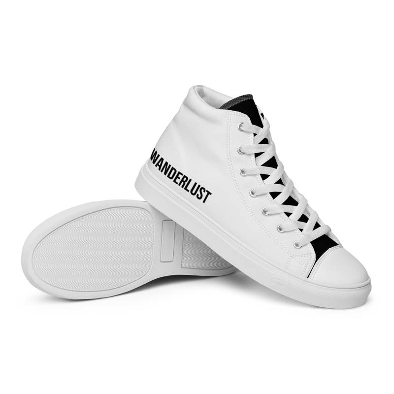 Zapatillas de lona Wanderlust de caña alta para hombre - Pasión por viajar - Imagen 8